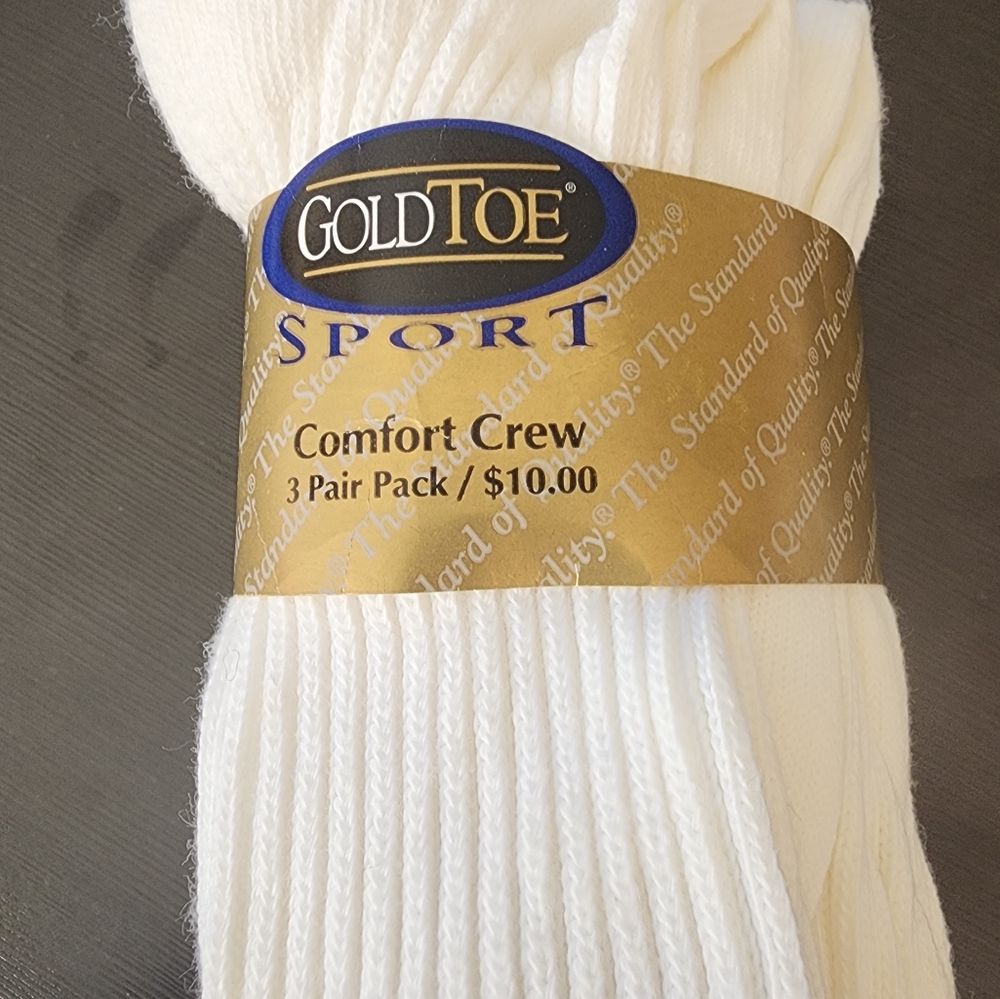 NWT GOLD TOE CREW SOCKS SHOE 6-9 SOCK 9-11